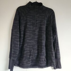 Avia Camo 1/4 Zip Pullover Long Sleeve Athletic Top XL 16-18
